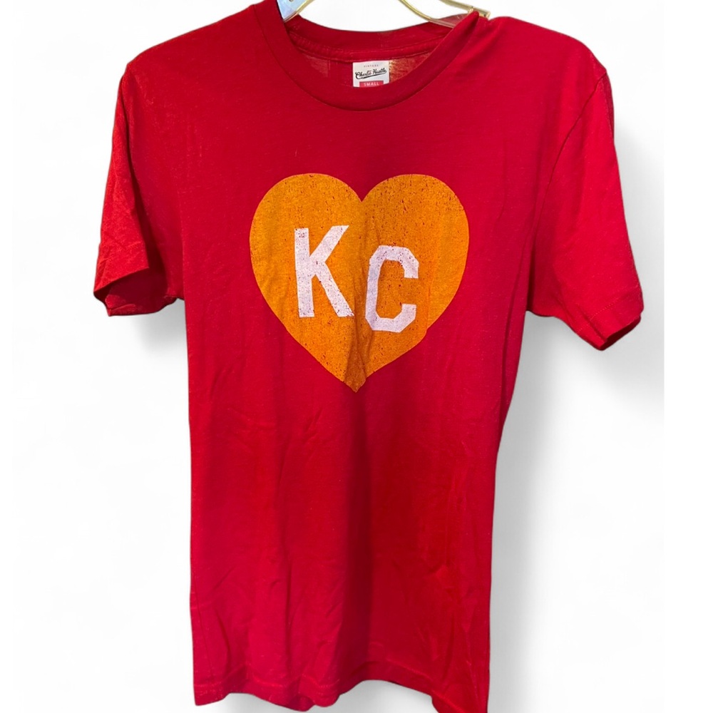 Charlie Hustle Red KC Heart T-Shirt